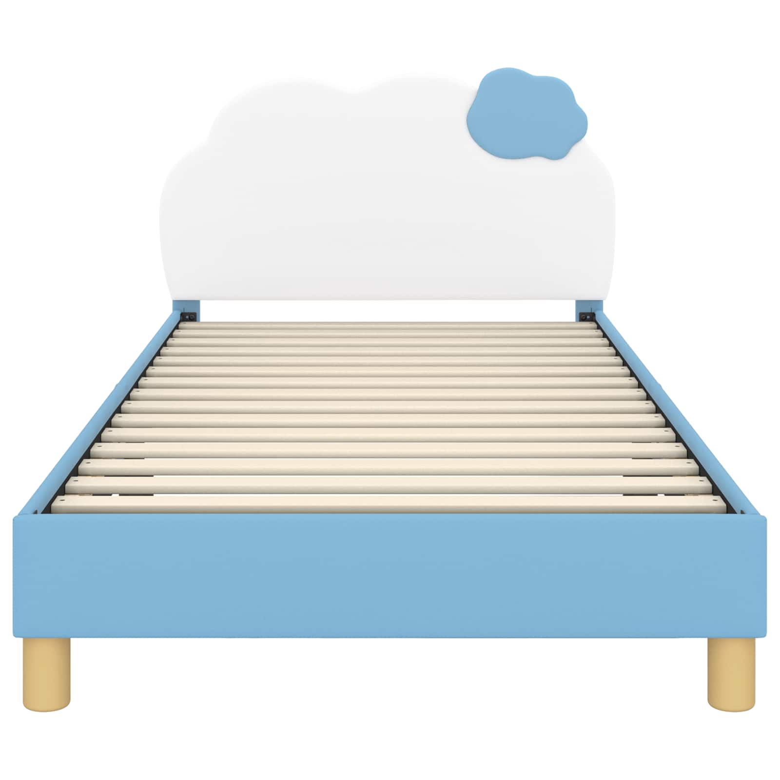 Bedframe voor kinderen met hoofdbord Blauw 90 x 200 cm PU is nu te koop bij PeponiXL, paradijselijk wonen!