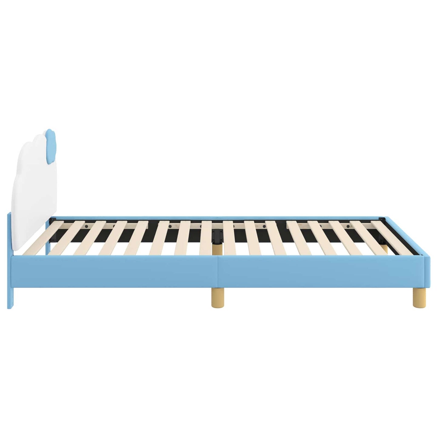 Bedframe voor kinderen met hoofdbord Blauw 90 x 200 cm PU is nu te koop bij PeponiXL, paradijselijk wonen!