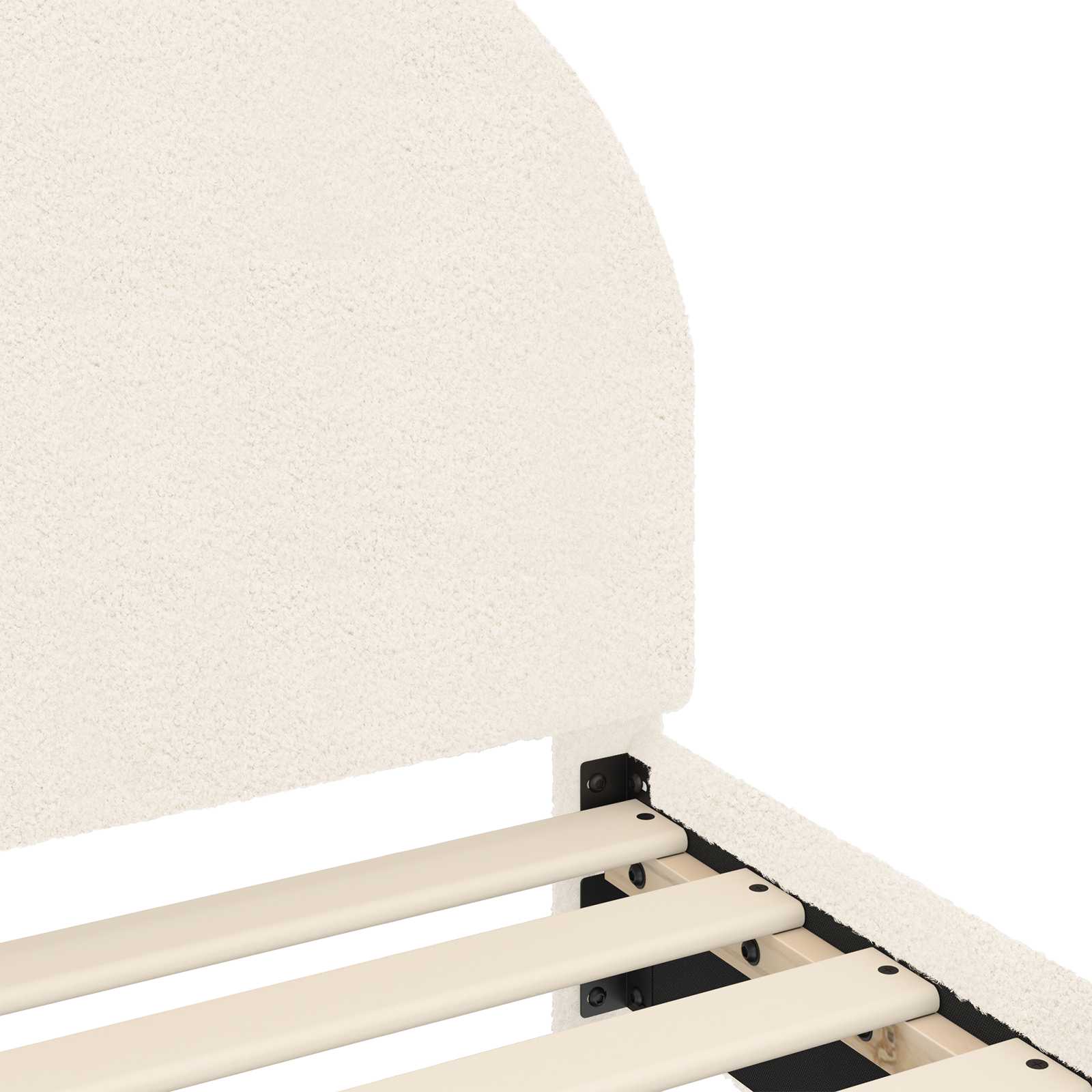Bedframe voor kinderen met hoofdbord Crème 90 x 190 cm is nu te koop bij PeponiXL, paradijselijk wonen!
