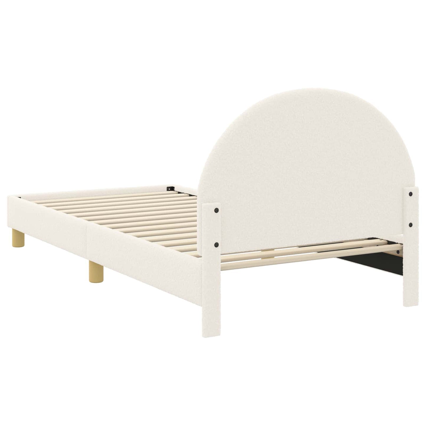 Bedframe voor kinderen met hoofdbord Crème 90 x 190 cm is nu te koop bij PeponiXL, paradijselijk wonen!