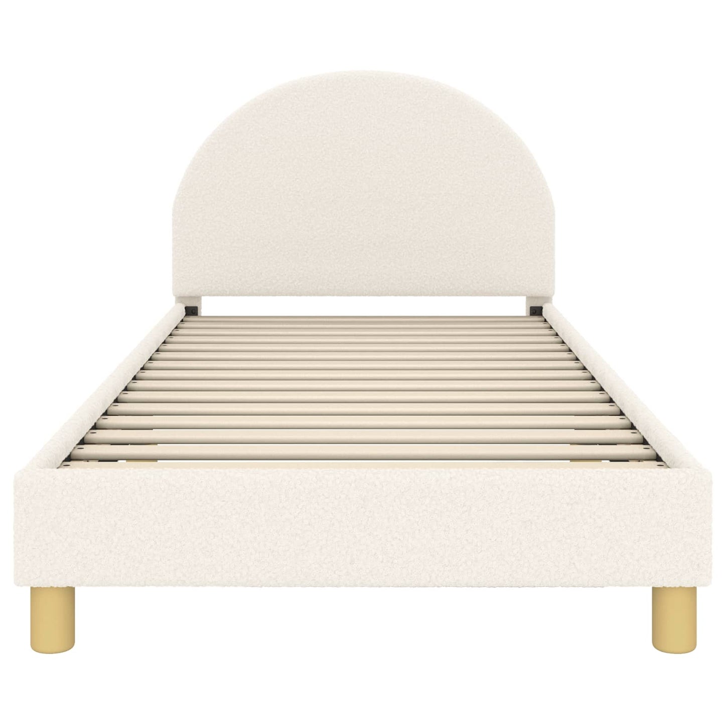 Bedframe voor kinderen met hoofdbord Crème 90 x 190 cm is nu te koop bij PeponiXL, paradijselijk wonen!