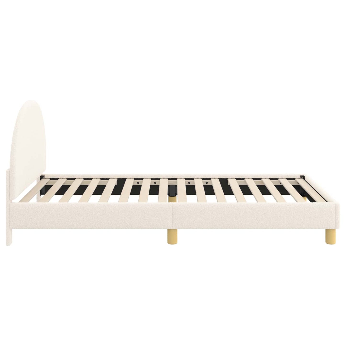 Bedframe voor kinderen met hoofdbord Crème 90 x 190 cm is nu te koop bij PeponiXL, paradijselijk wonen!