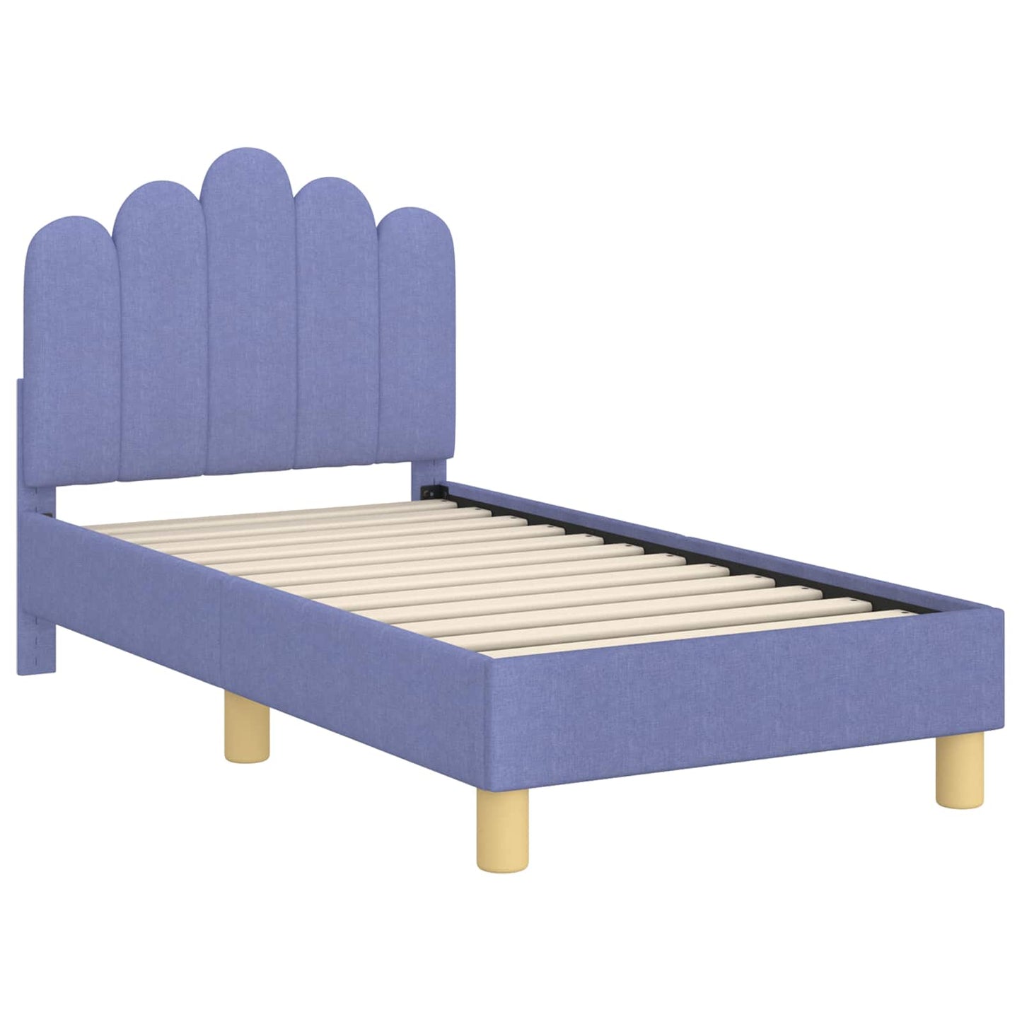 Peuterbedframe met hoofdbord Jeans Blauw 70 x 140 cm Stof is nu te koop bij PeponiXL, paradijselijk wonen!