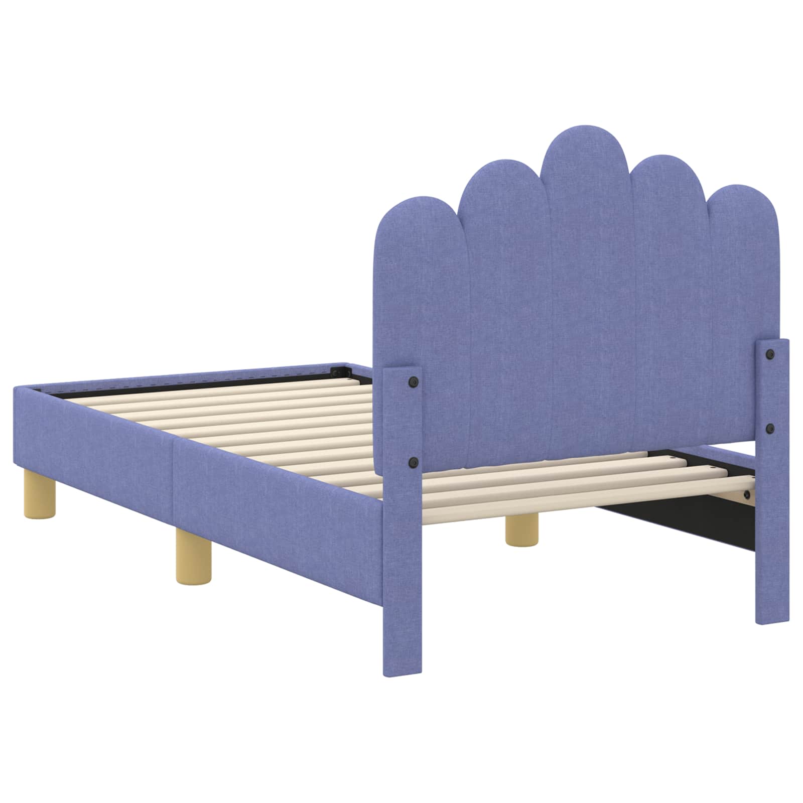 Peuterbedframe met hoofdbord Jeans Blauw 70 x 140 cm Stof is nu te koop bij PeponiXL, paradijselijk wonen!
