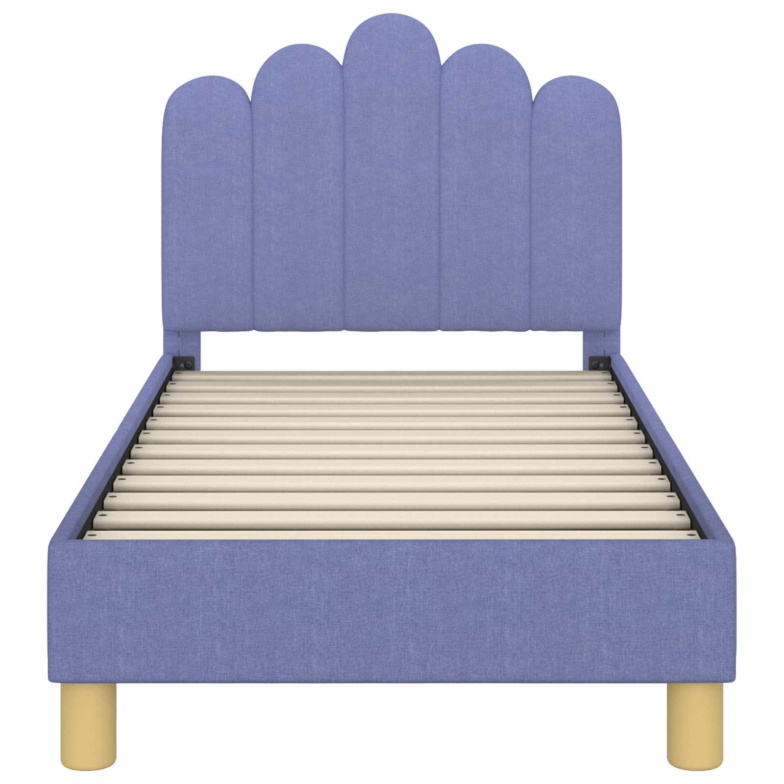 Peuterbedframe met hoofdbord Jeans Blauw 70 x 140 cm Stof is nu te koop bij PeponiXL, paradijselijk wonen!
