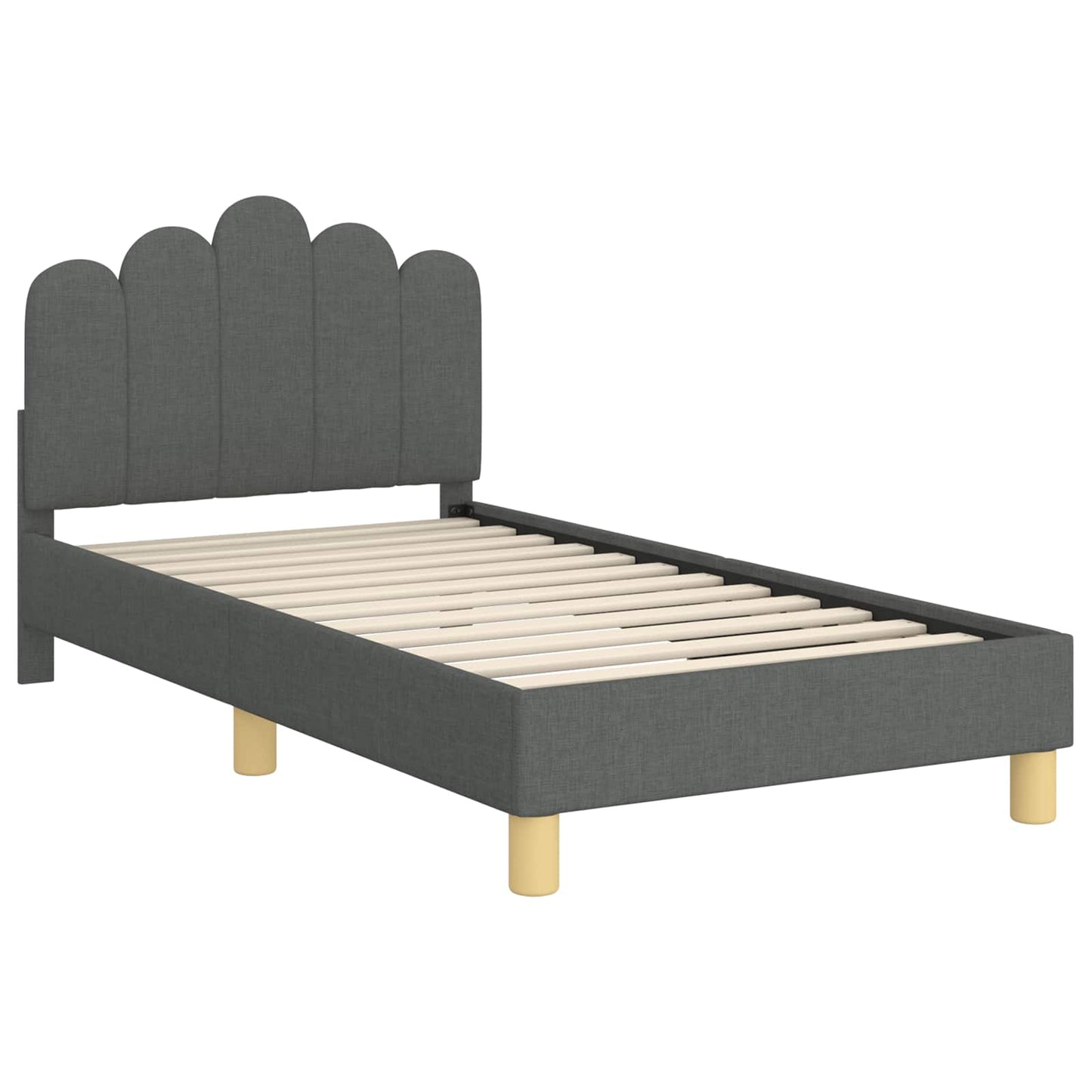 Bedframe voor kinderen met hoofdbord Donkergrijs 80 x 160 cm is nu te koop bij PeponiXL, paradijselijk wonen!