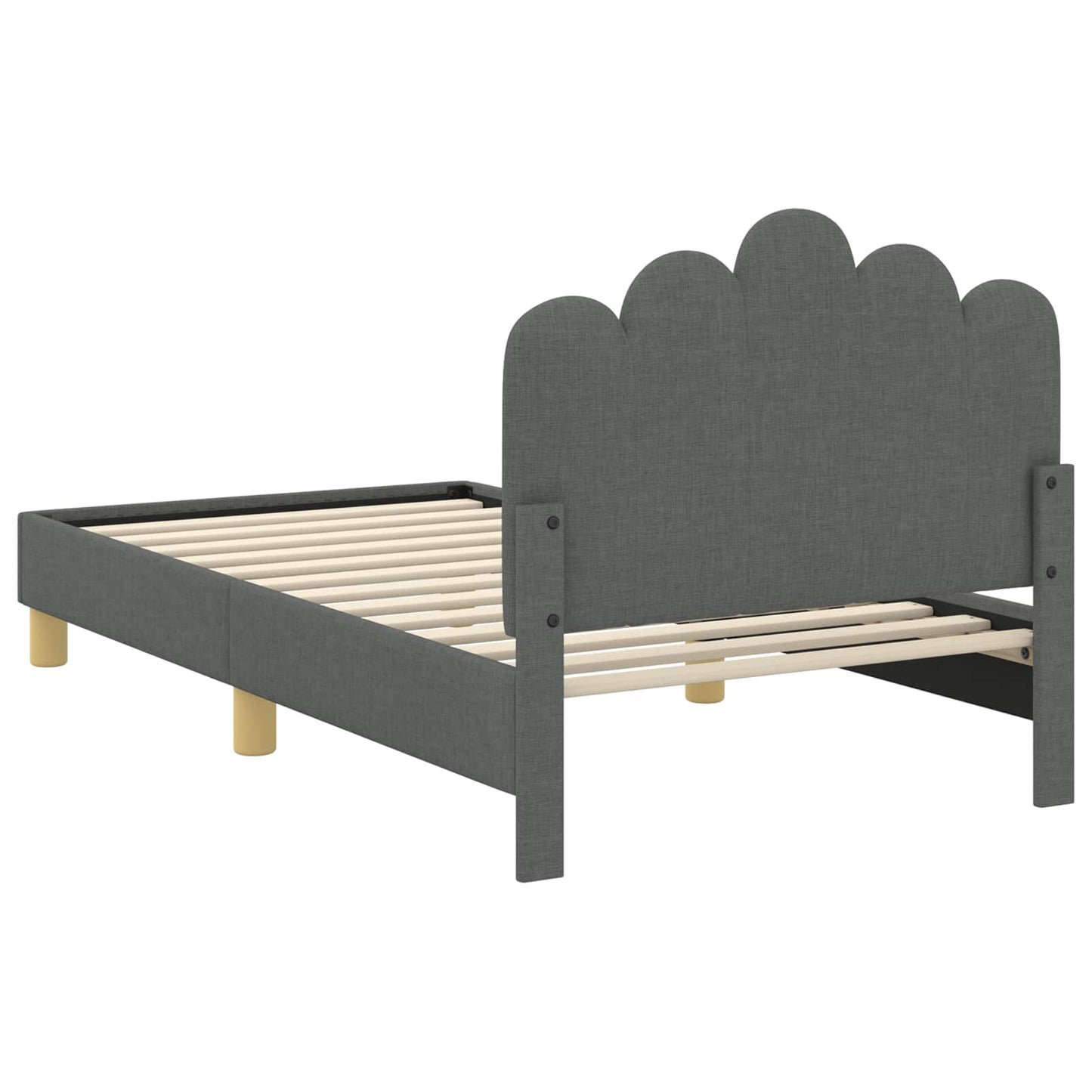 Bedframe voor kinderen met hoofdbord Donkergrijs 80 x 160 cm is nu te koop bij PeponiXL, paradijselijk wonen!