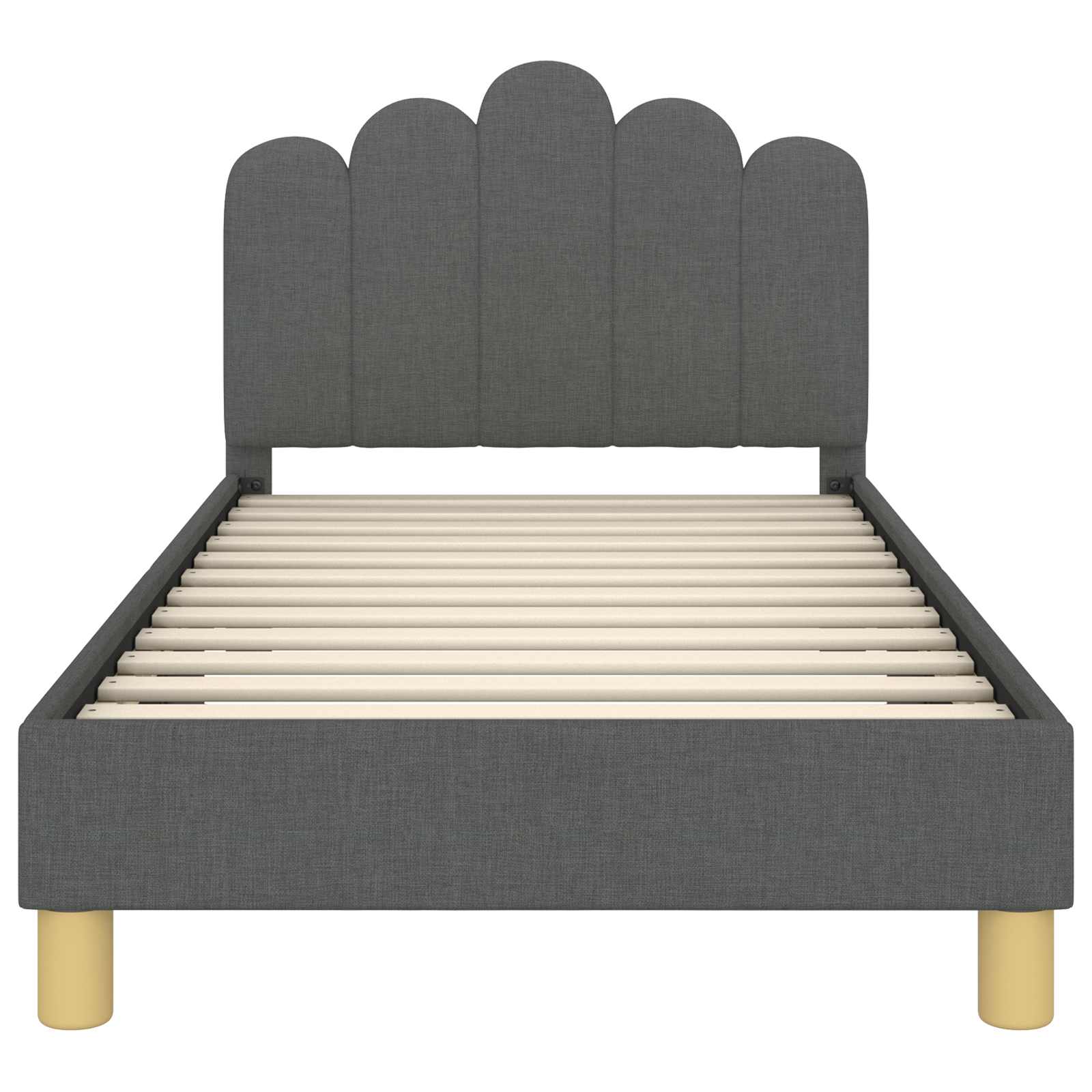 Bedframe voor kinderen met hoofdbord Donkergrijs 80 x 160 cm is nu te koop bij PeponiXL, paradijselijk wonen!