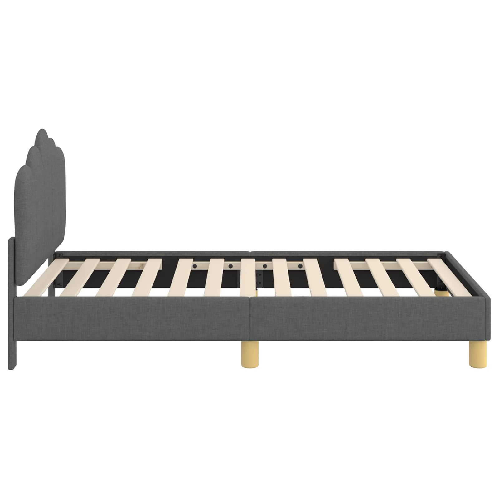 Bedframe voor kinderen met hoofdbord Donkergrijs 80 x 160 cm is nu te koop bij PeponiXL, paradijselijk wonen!