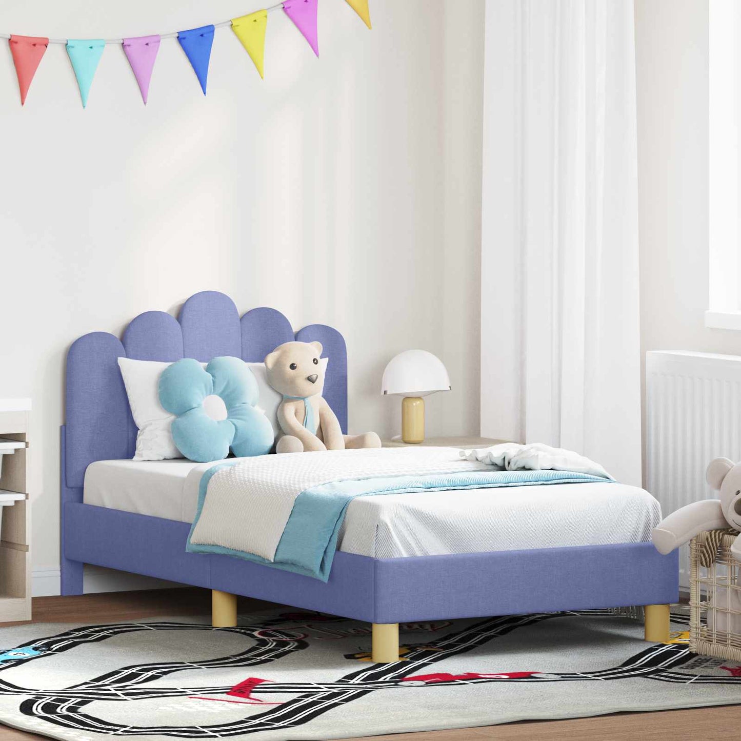 Bedframe voor kinderen met hoofdbord Jeans Blauw 80 x 160 cm is nu te koop bij PeponiXL, paradijselijk wonen!