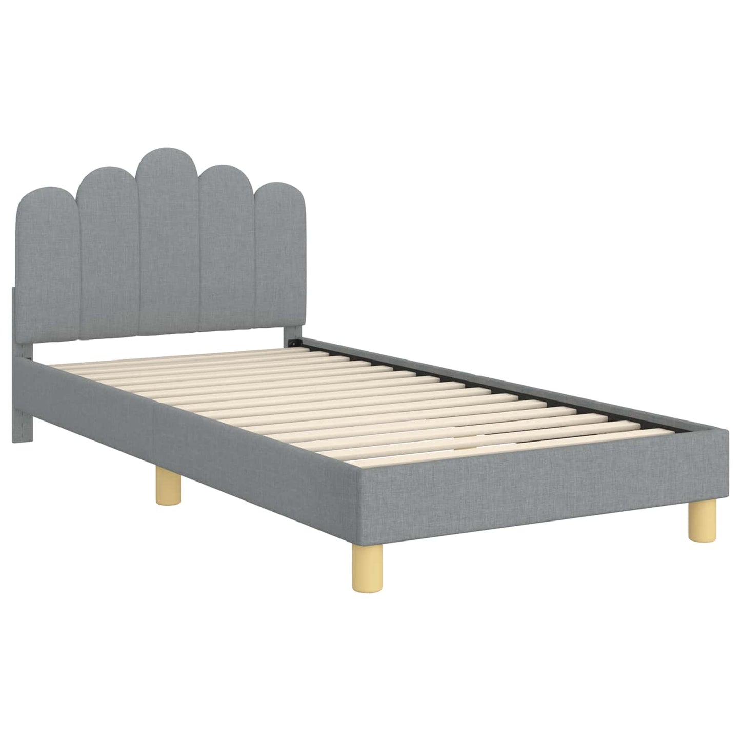 Bedframe voor kinderen met hoofdbord Lichtgrijs 80 x 200 cm is nu te koop bij PeponiXL, paradijselijk wonen!
