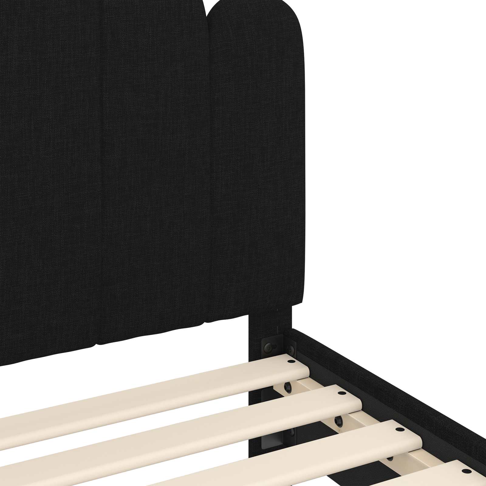 Bedframe voor kinderen met hoofdbord Zwart 80 x 200 cm Stof is nu te koop bij PeponiXL, paradijselijk wonen!