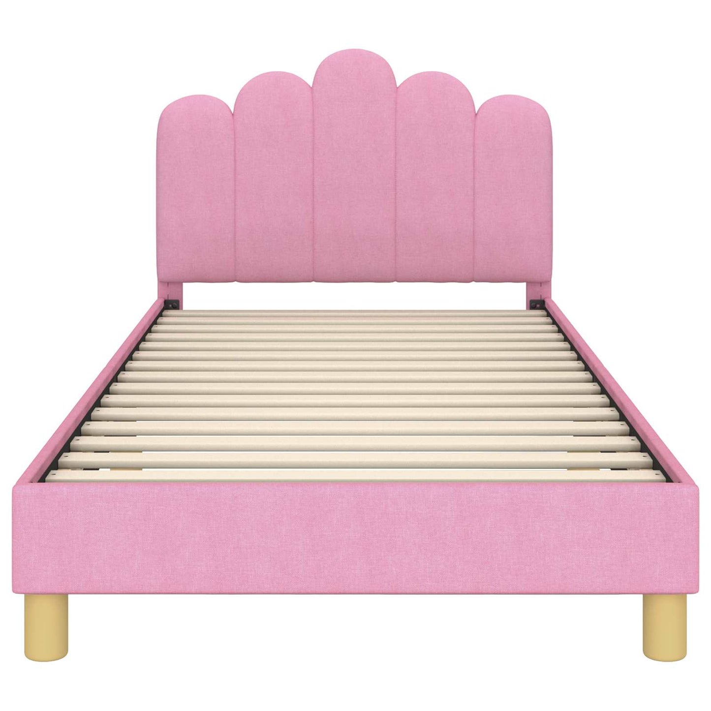 Bedframe voor kinderen met hoofdbord Roze 80 x 200 cm Stof is nu te koop bij PeponiXL, paradijselijk wonen!