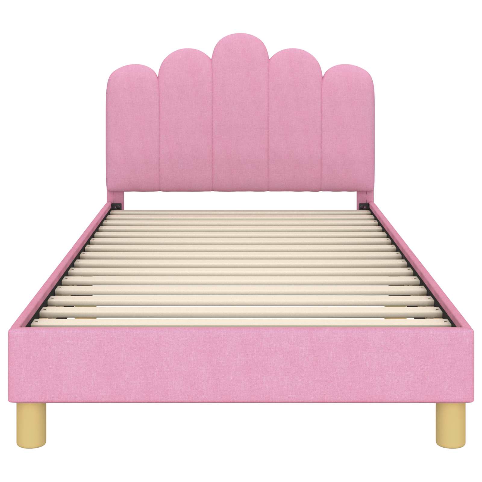 Bedframe voor kinderen met hoofdbord Roze 80 x 200 cm Stof is nu te koop bij PeponiXL, paradijselijk wonen!