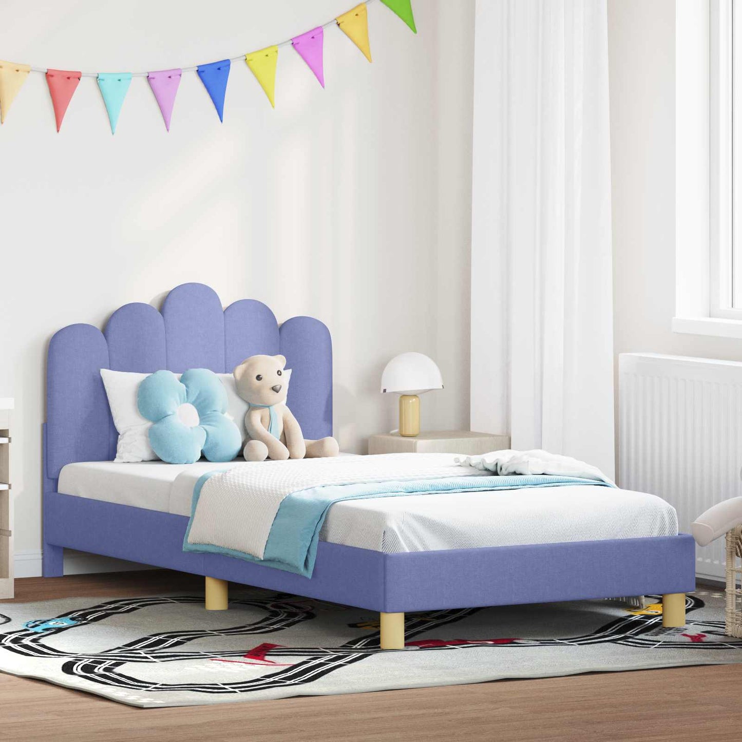 Bedframe voor kinderen met hoofdbord Jeans Blauw 80 x 200 cm is nu te koop bij PeponiXL, paradijselijk wonen!