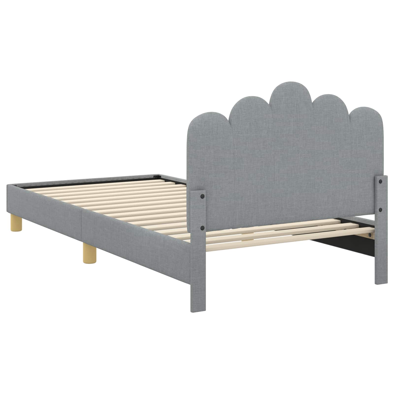 Bedframe voor kinderen met hoofdbord Lichtgrijs 90 x 190 cm is nu te koop bij PeponiXL, paradijselijk wonen!