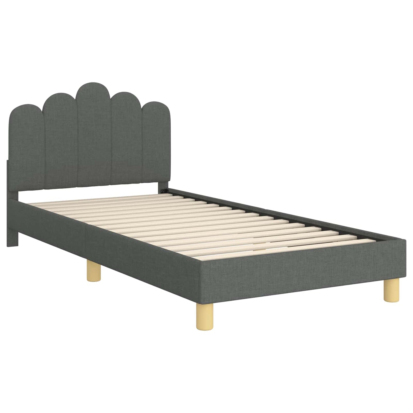 Bedframe voor kinderen met hoofdbord Donkergrijs 90 x 190 cm is nu te koop bij PeponiXL, paradijselijk wonen!