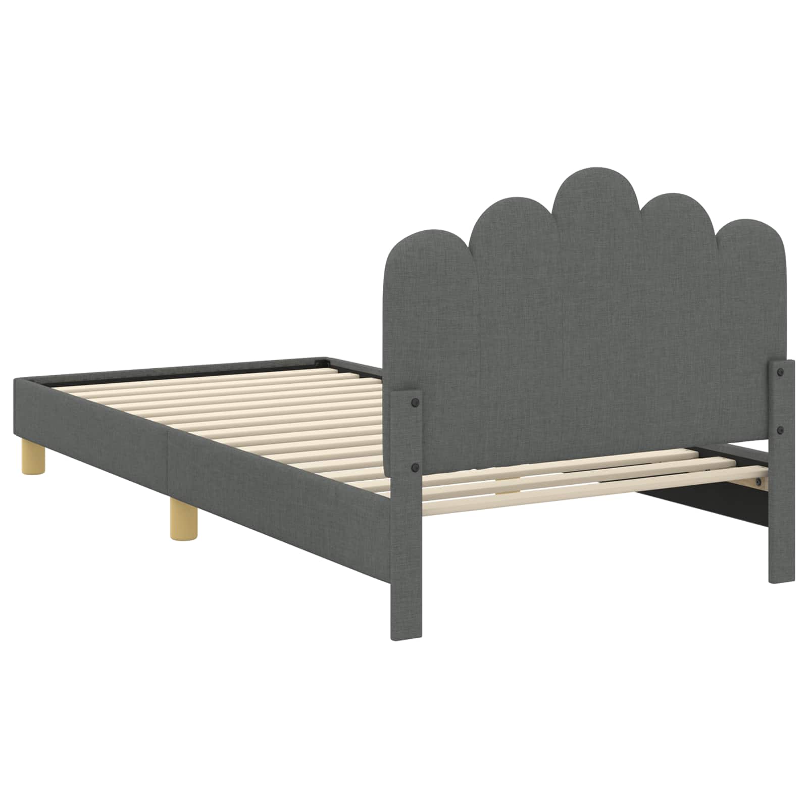 Bedframe voor kinderen met hoofdbord Donkergrijs 90 x 190 cm is nu te koop bij PeponiXL, paradijselijk wonen!