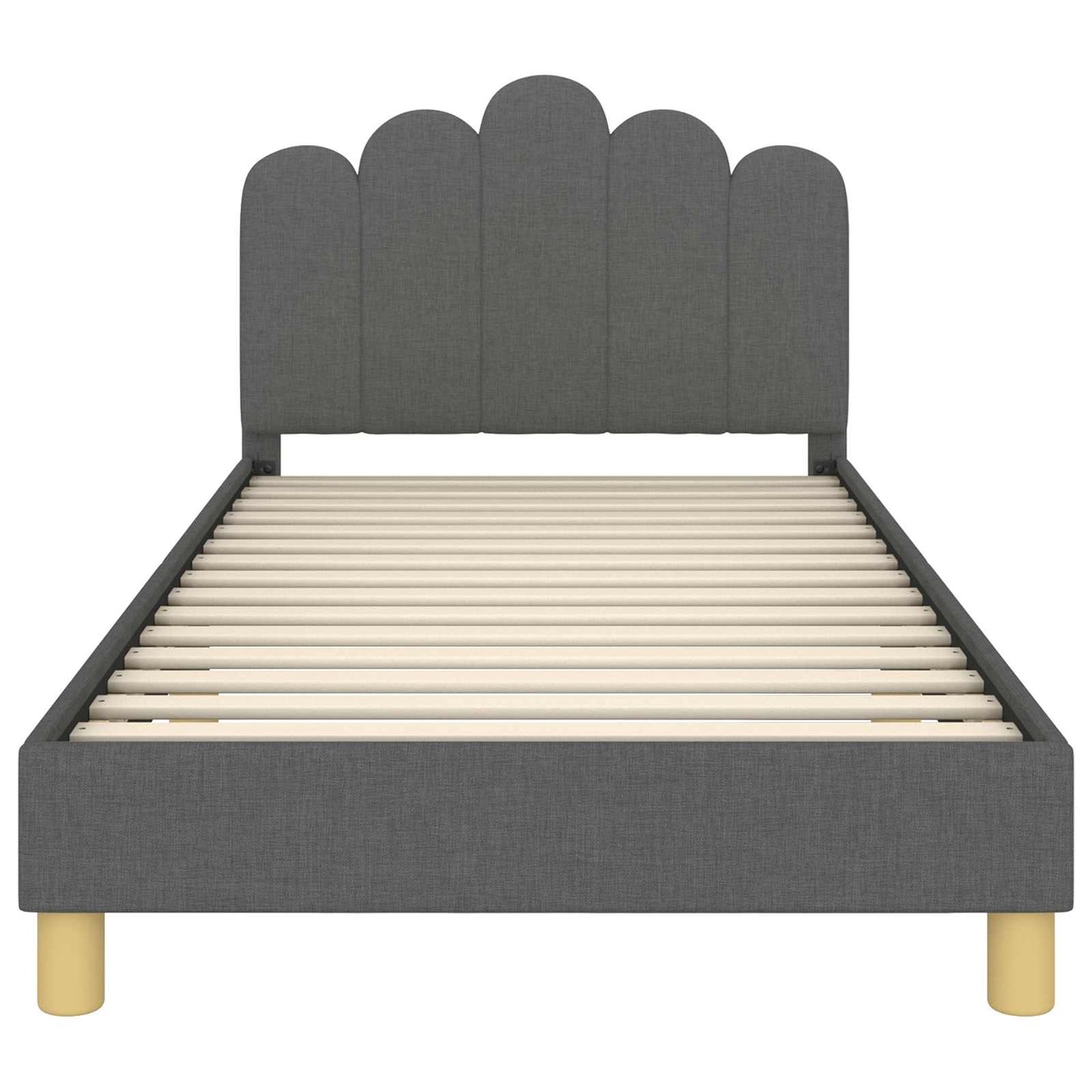 Bedframe voor kinderen met hoofdbord Donkergrijs 90 x 190 cm is nu te koop bij PeponiXL, paradijselijk wonen!