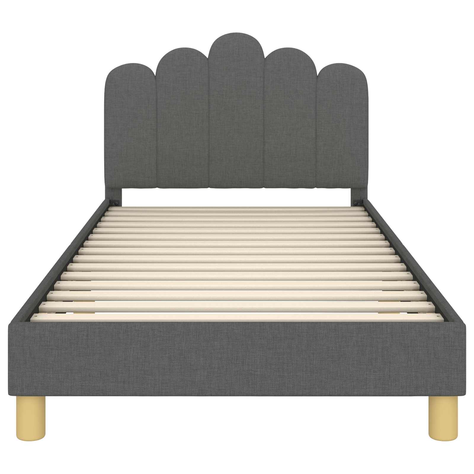 Bedframe voor kinderen met hoofdbord Donkergrijs 90 x 190 cm is nu te koop bij PeponiXL, paradijselijk wonen!
