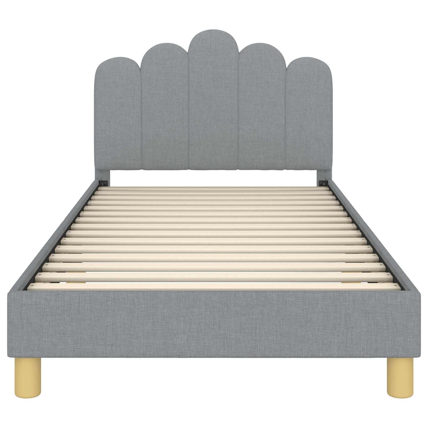 Bedframe voor kinderen met hoofdbord Lichtgrijs 90 x 200 cm is nu te koop bij PeponiXL, paradijselijk wonen!