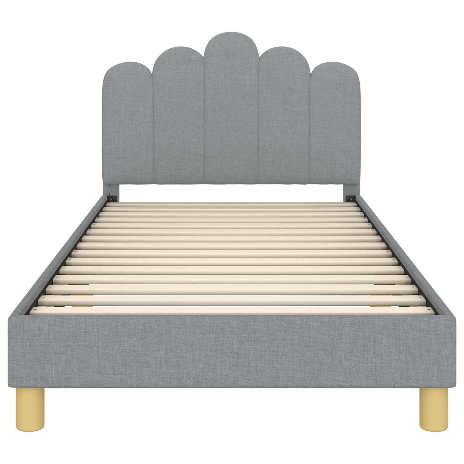 Bedframe voor kinderen met hoofdbord Lichtgrijs 90 x 200 cm is nu te koop bij PeponiXL, paradijselijk wonen!