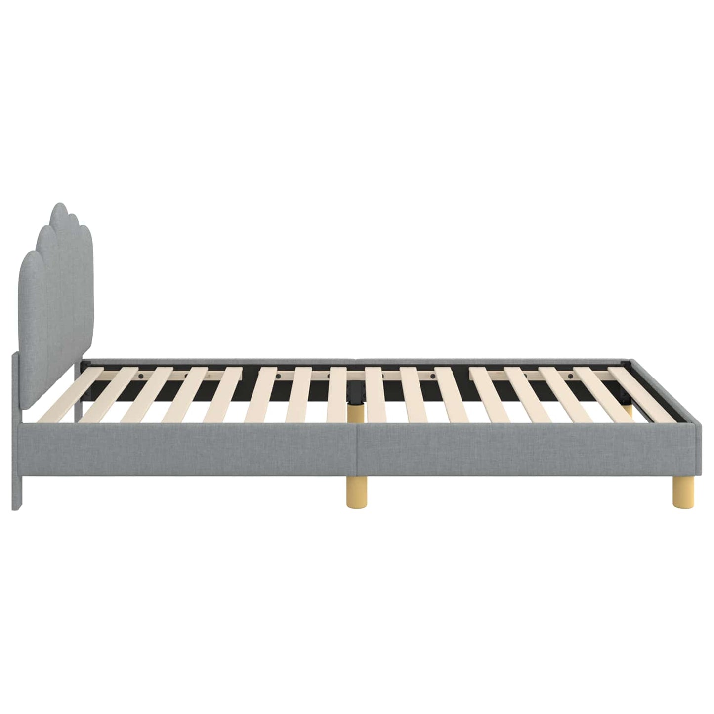 Bedframe voor kinderen met hoofdbord Lichtgrijs 90 x 200 cm is nu te koop bij PeponiXL, paradijselijk wonen!