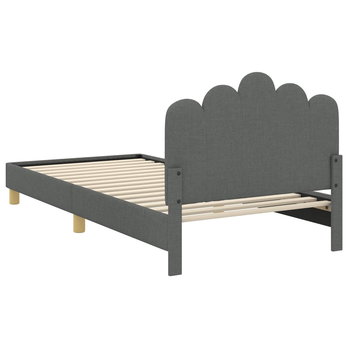 Bedframe voor kinderen met hoofdbord Donkergrijs 90 x 200 cm is nu te koop bij PeponiXL, paradijselijk wonen!