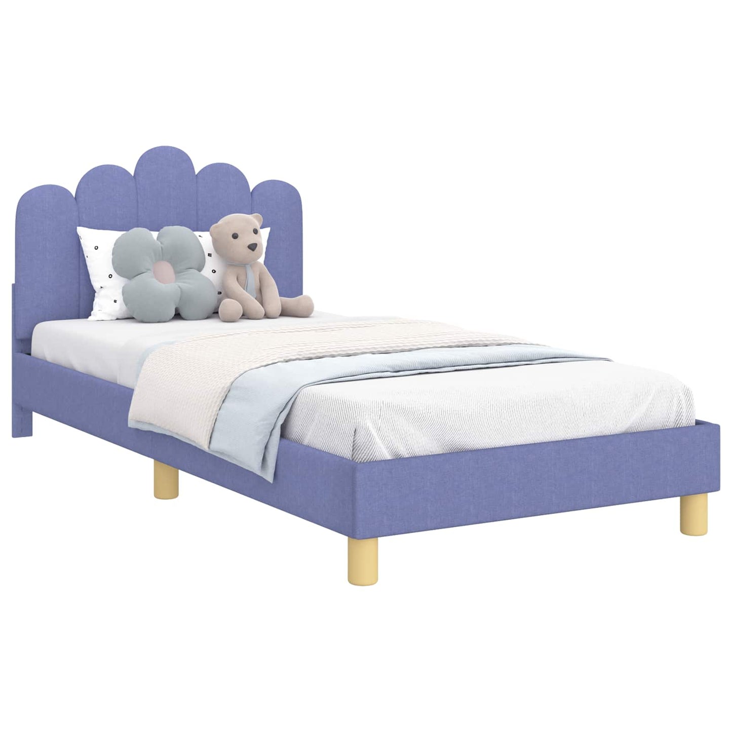 Bedframe voor kinderen met hoofdbord Jeans Blauw 90 x 200 cm is nu te koop bij PeponiXL, paradijselijk wonen!