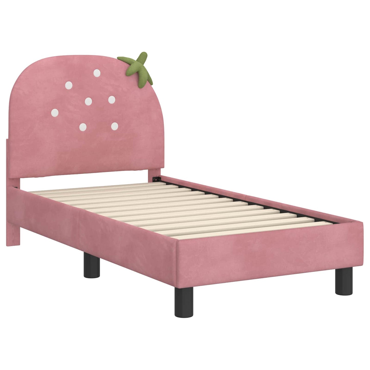 Peuterbedframe met hoofdbord Roze 70 x 140 cm Fluweel is nu te koop bij PeponiXL, paradijselijk wonen!