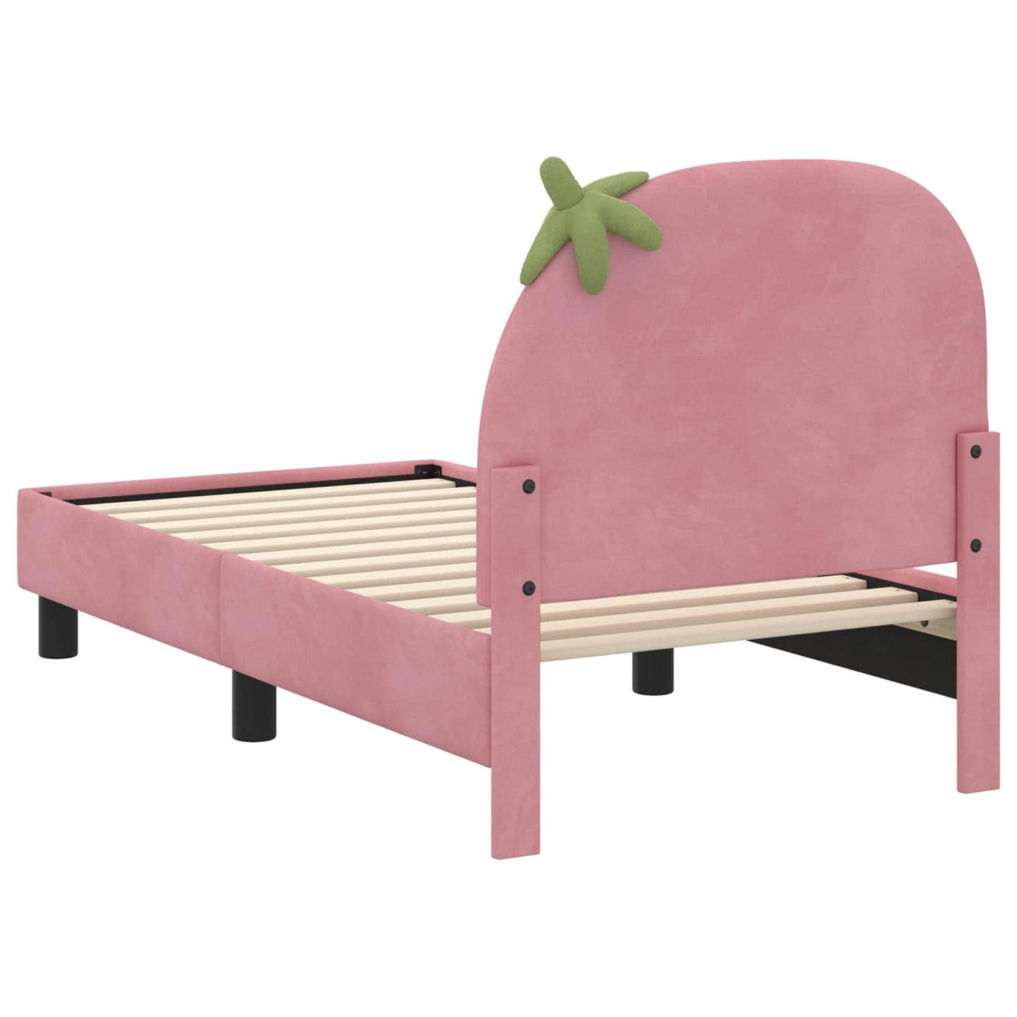 Peuterbedframe met hoofdbord Roze 70 x 140 cm Fluweel is nu te koop bij PeponiXL, paradijselijk wonen!