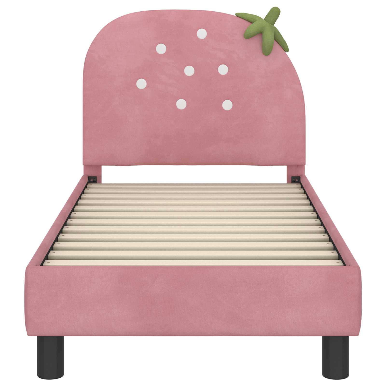 Peuterbedframe met hoofdbord Roze 70 x 140 cm Fluweel is nu te koop bij PeponiXL, paradijselijk wonen!
