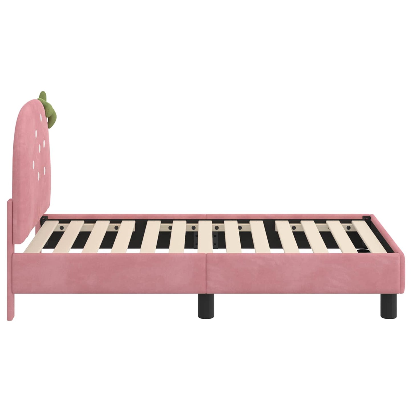 Peuterbedframe met hoofdbord Roze 70 x 140 cm Fluweel is nu te koop bij PeponiXL, paradijselijk wonen!