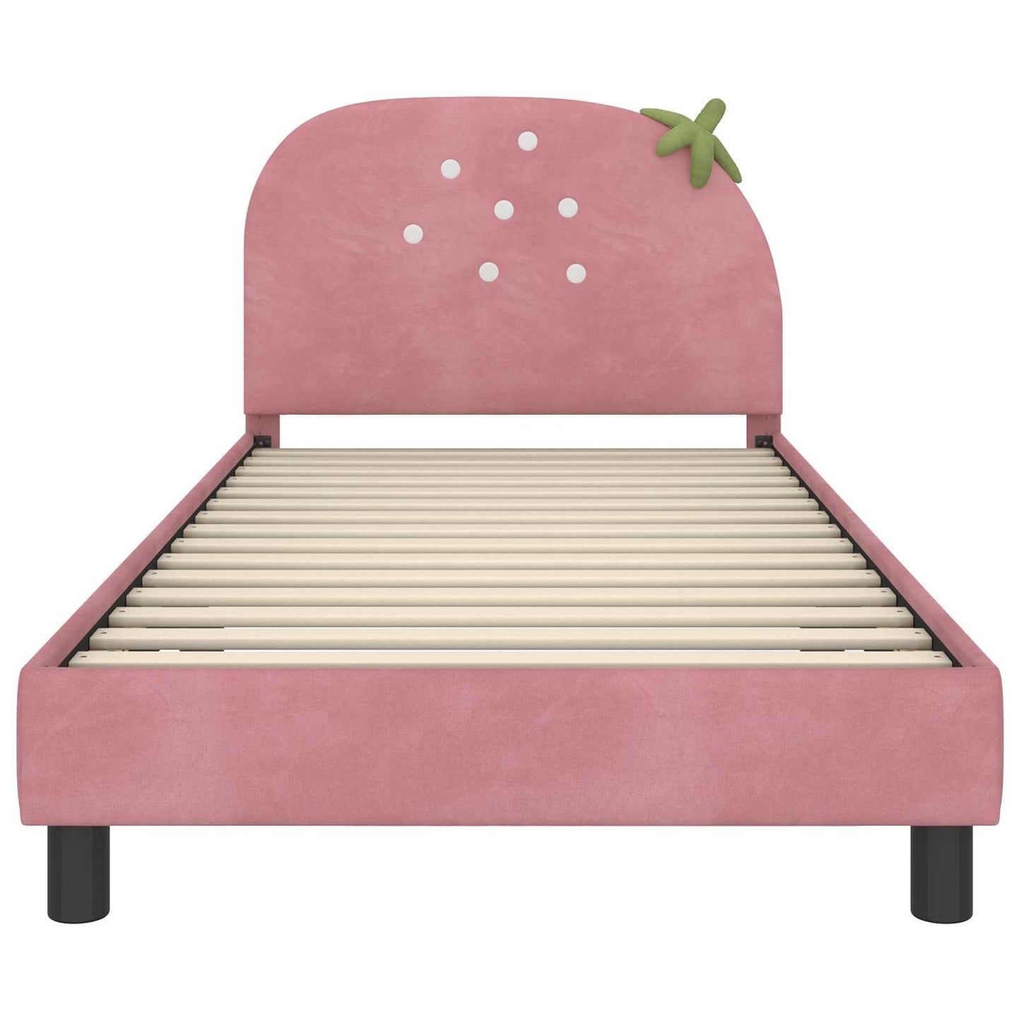 Bedframe voor kinderen met hoofdbord Roze 90 x 200 cm Fluweel is nu te koop bij PeponiXL, paradijselijk wonen!