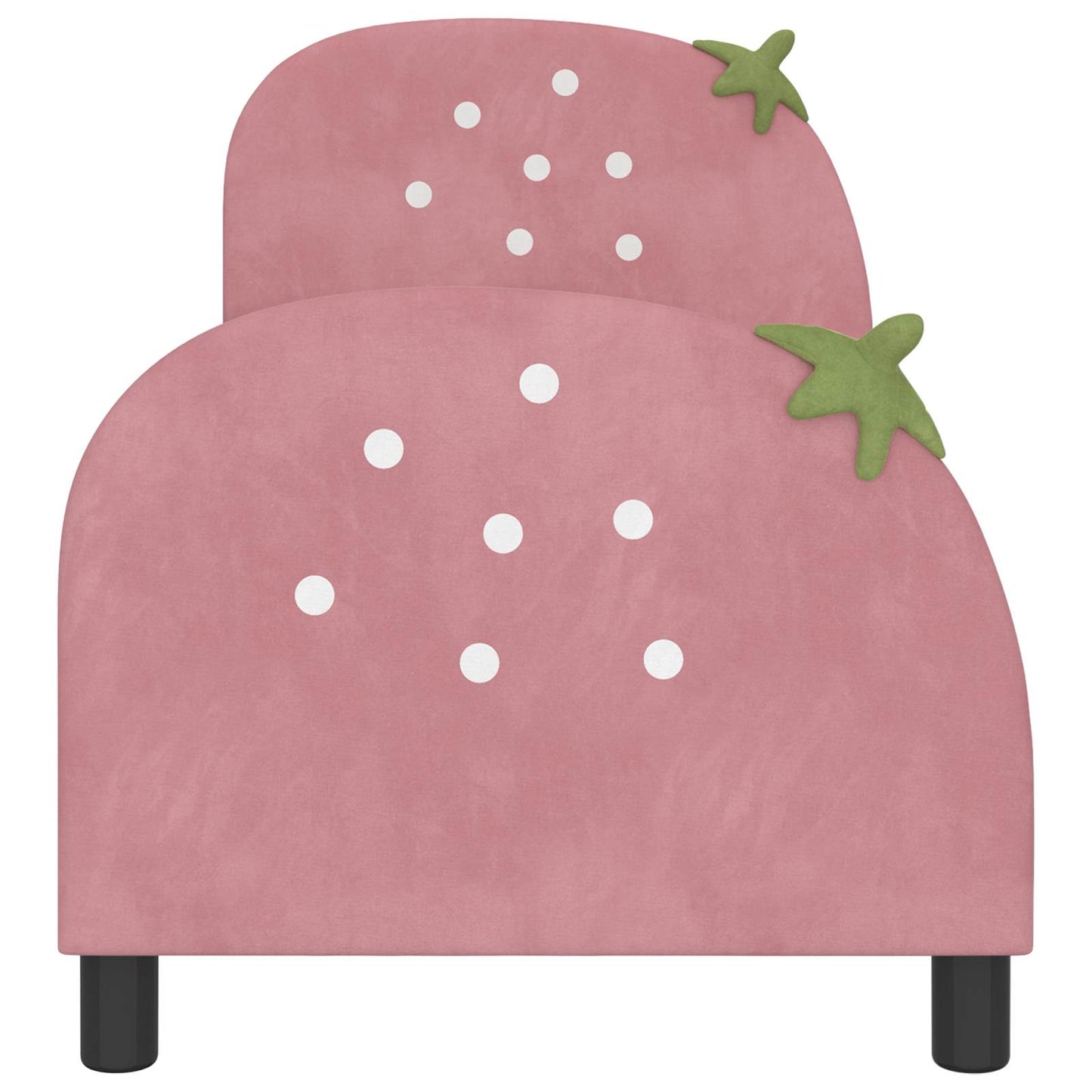 Peuterbedframe met hoofdbord Roze 70 x 140 cm Fluweel is nu te koop bij PeponiXL, paradijselijk wonen!