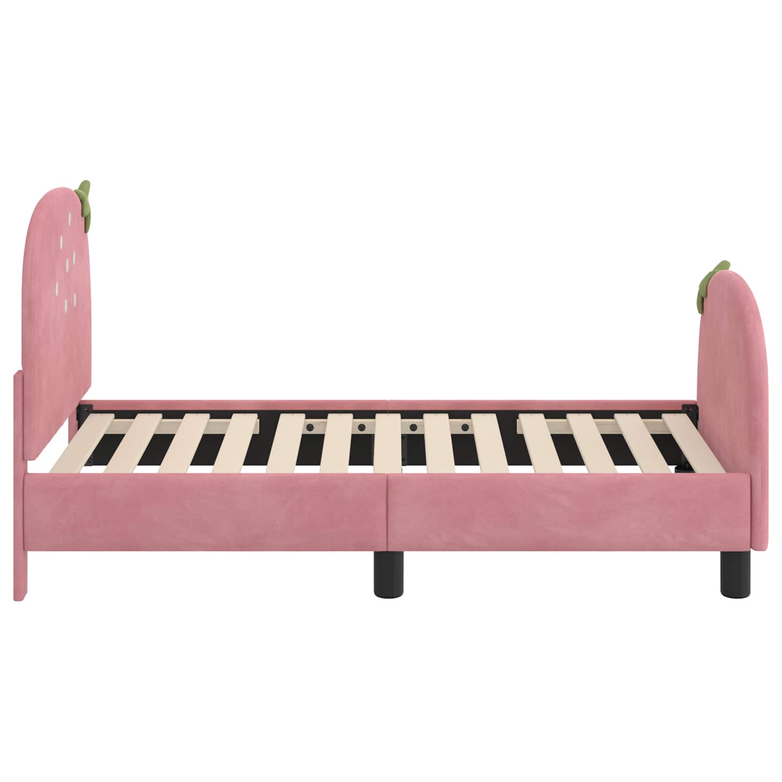 Peuterbedframe met hoofdbord Roze 70 x 140 cm Fluweel is nu te koop bij PeponiXL, paradijselijk wonen!