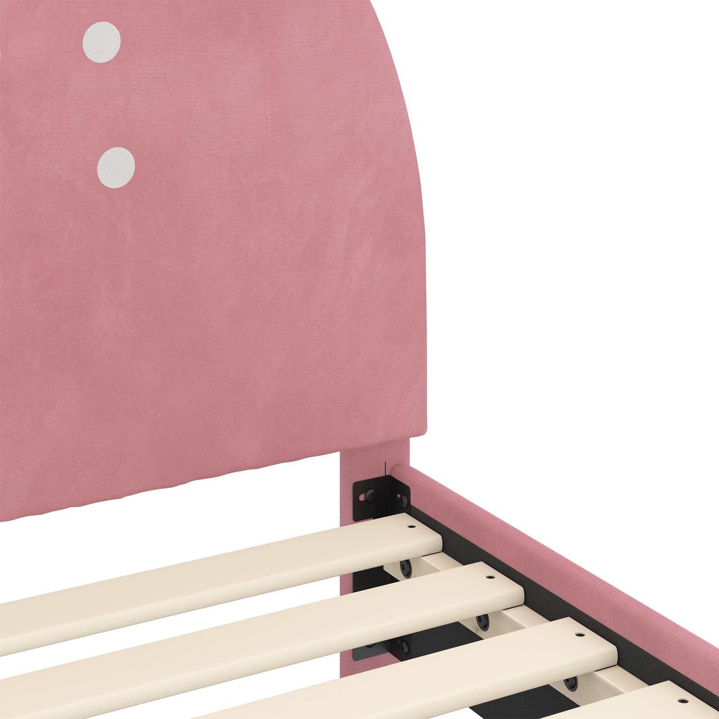 Bedframe voor kinderen met hoofdbord Roze 80 x 200 cm Fluweel is nu te koop bij PeponiXL, paradijselijk wonen!