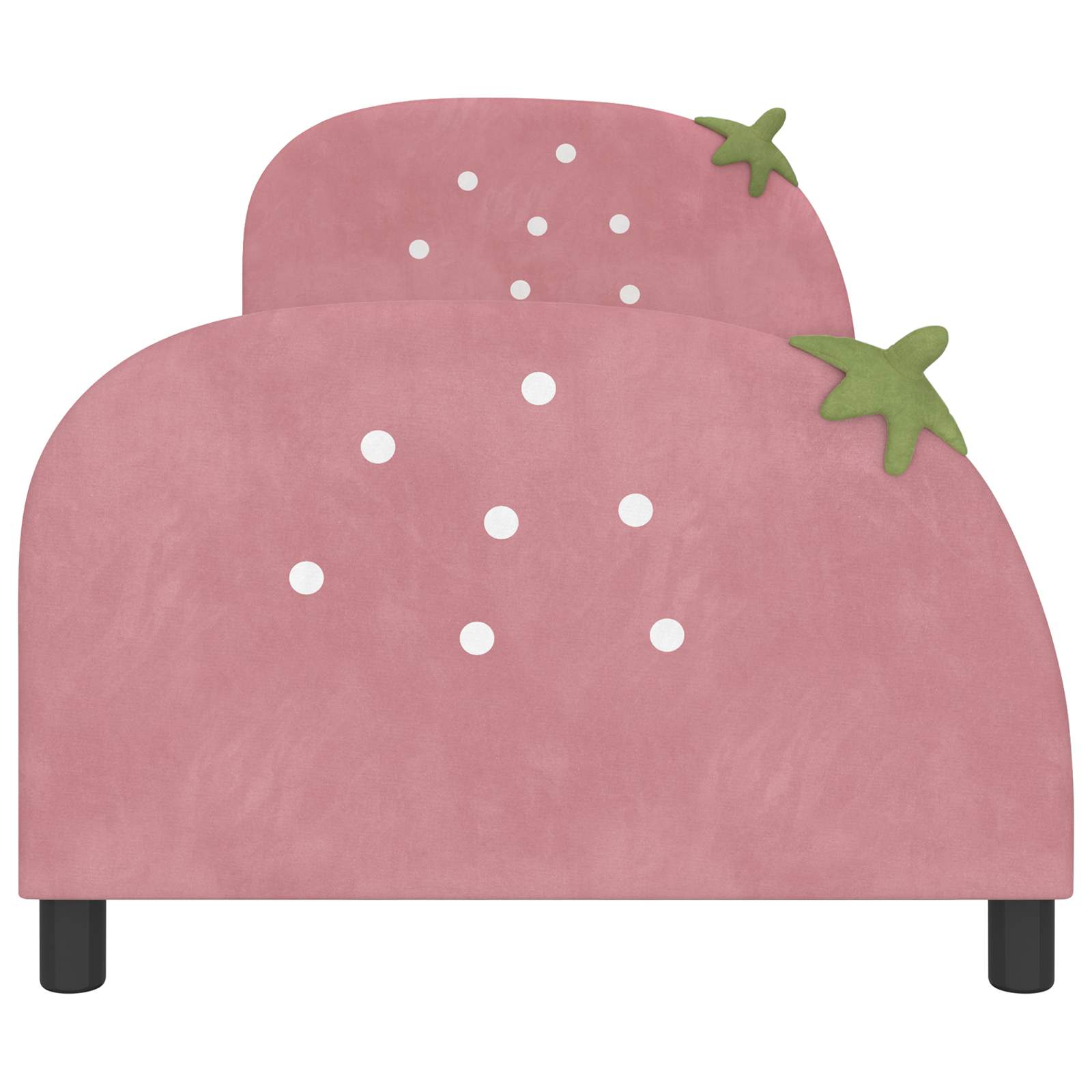 Bedframe voor kinderen met hoofdbord Roze 90 x 190 cm Fluweel is nu te koop bij PeponiXL, paradijselijk wonen!