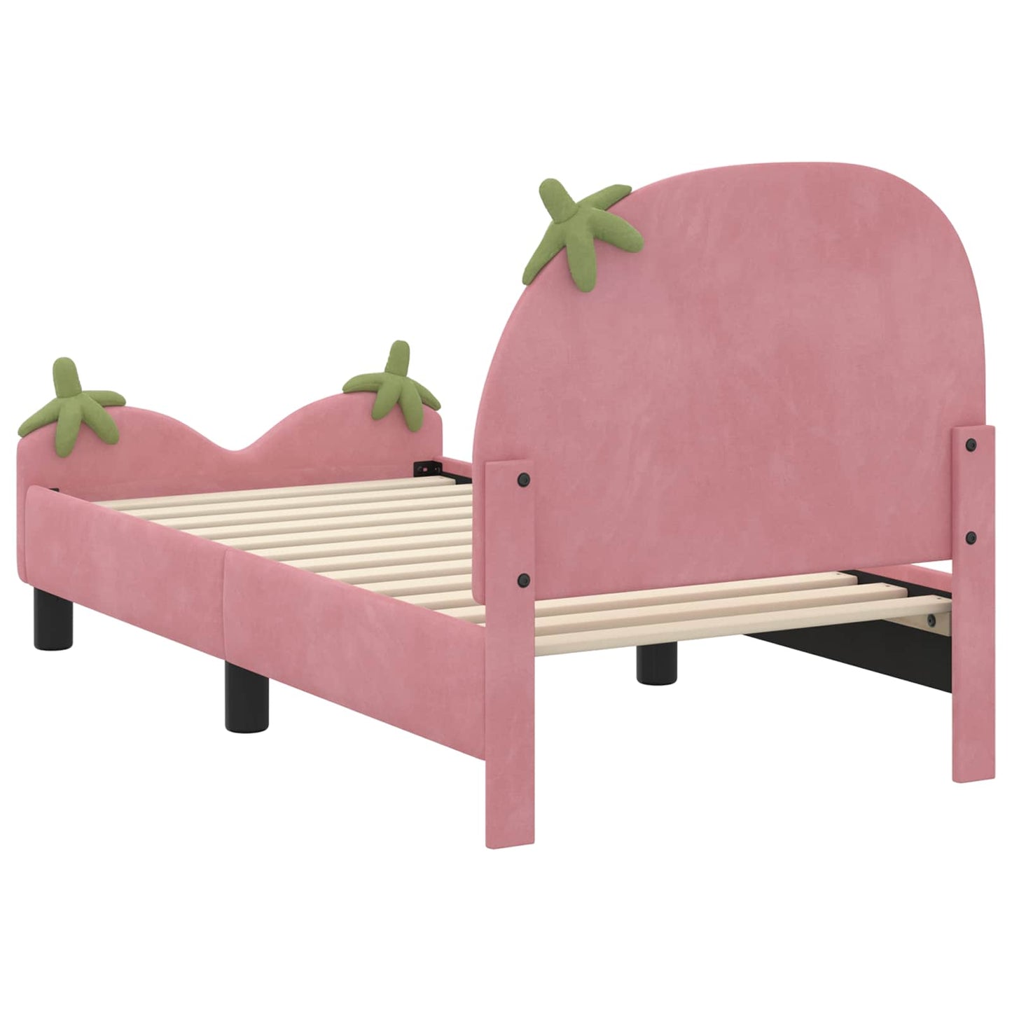 Peuterbedframe met hoofdbord Roze 70 x 140 cm Fluweel is nu te koop bij PeponiXL, paradijselijk wonen!