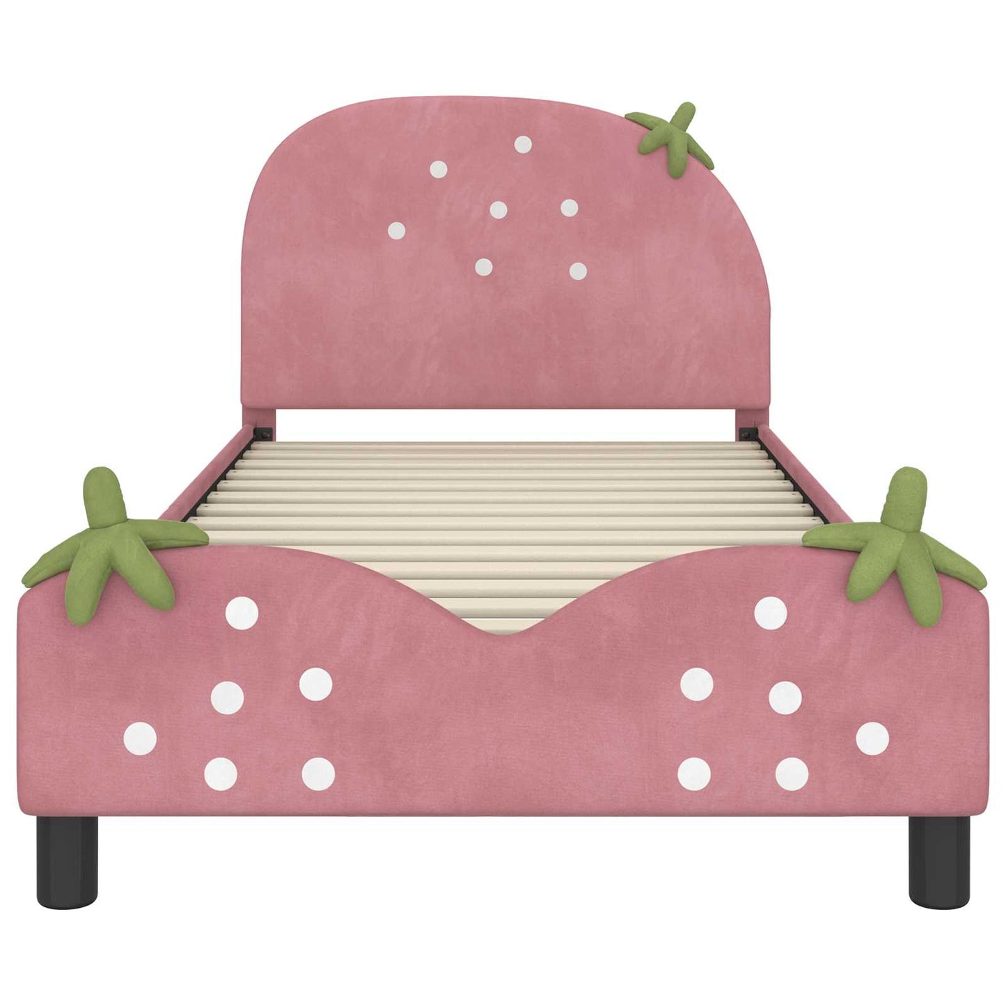 Bedframe voor kinderen met hoofdbord Roze 90 x 200 cm Fluweel is nu te koop bij PeponiXL, paradijselijk wonen!
