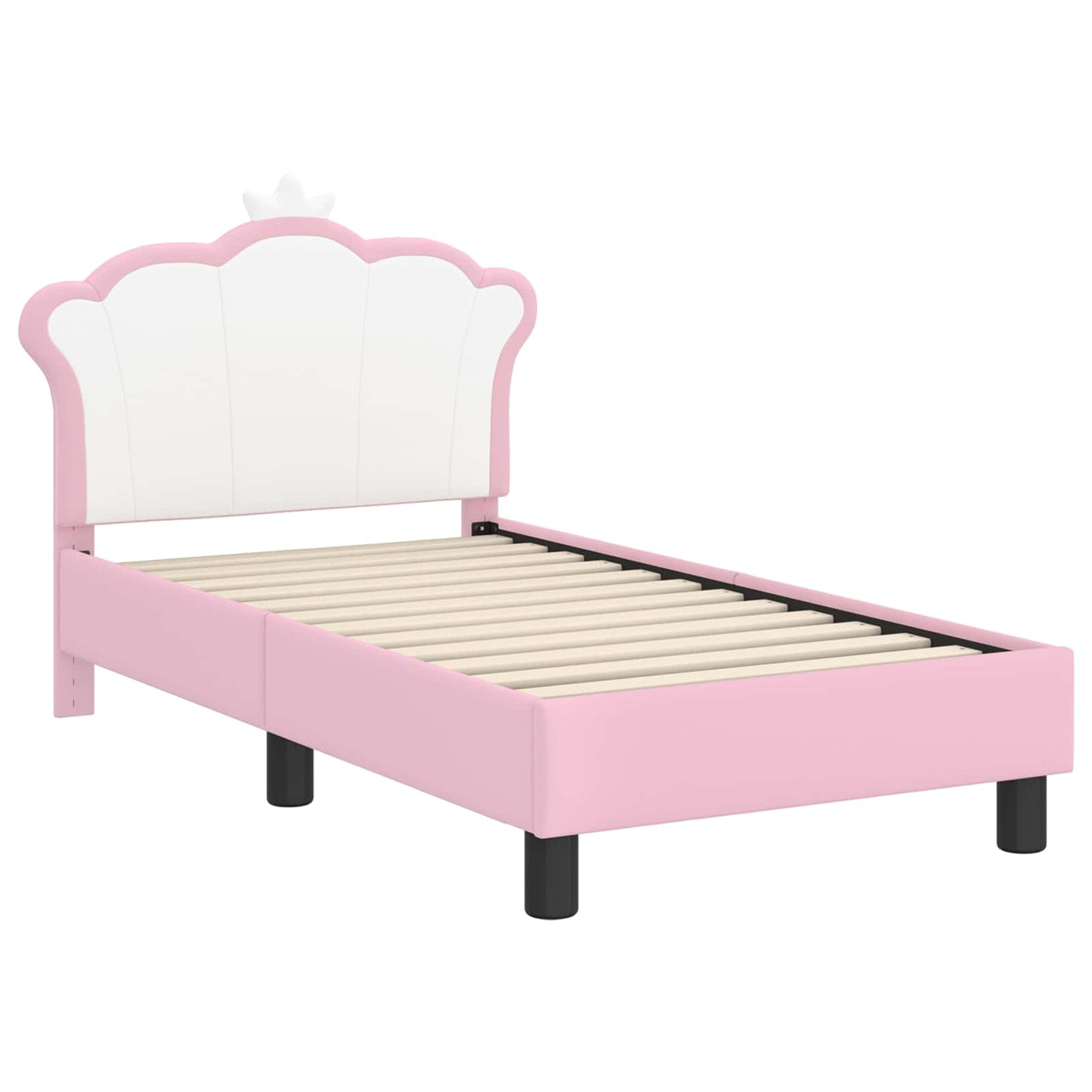 Peuterbedframe met hoofdbord Roze 70 x 140 cm PU