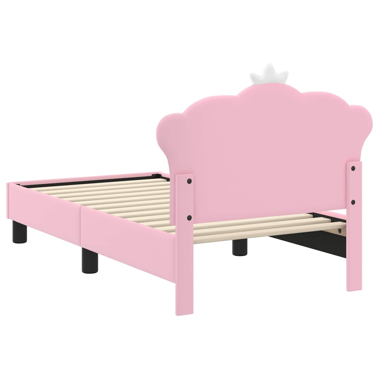 Peuterbedframe met hoofdbord Roze 70 x 140 cm PU