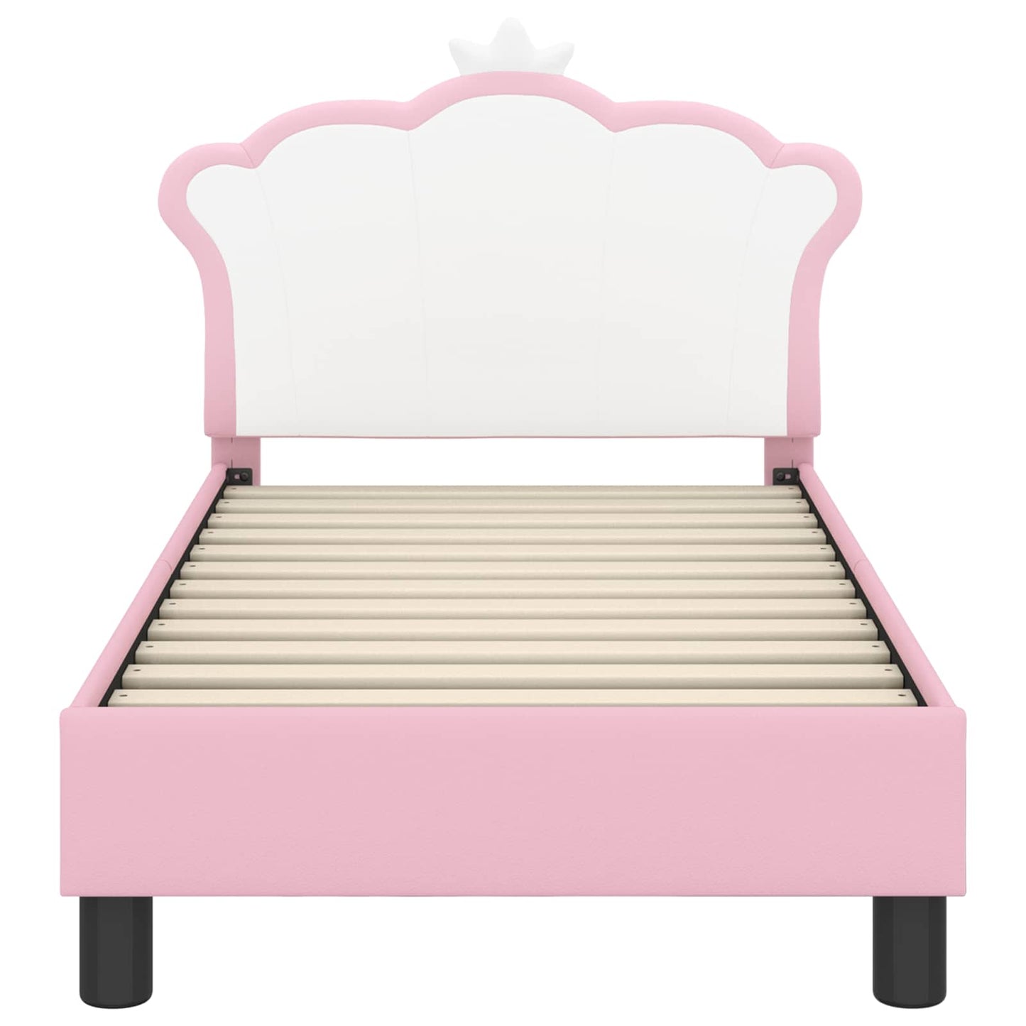 Peuterbedframe met hoofdbord Roze 70 x 140 cm PU
