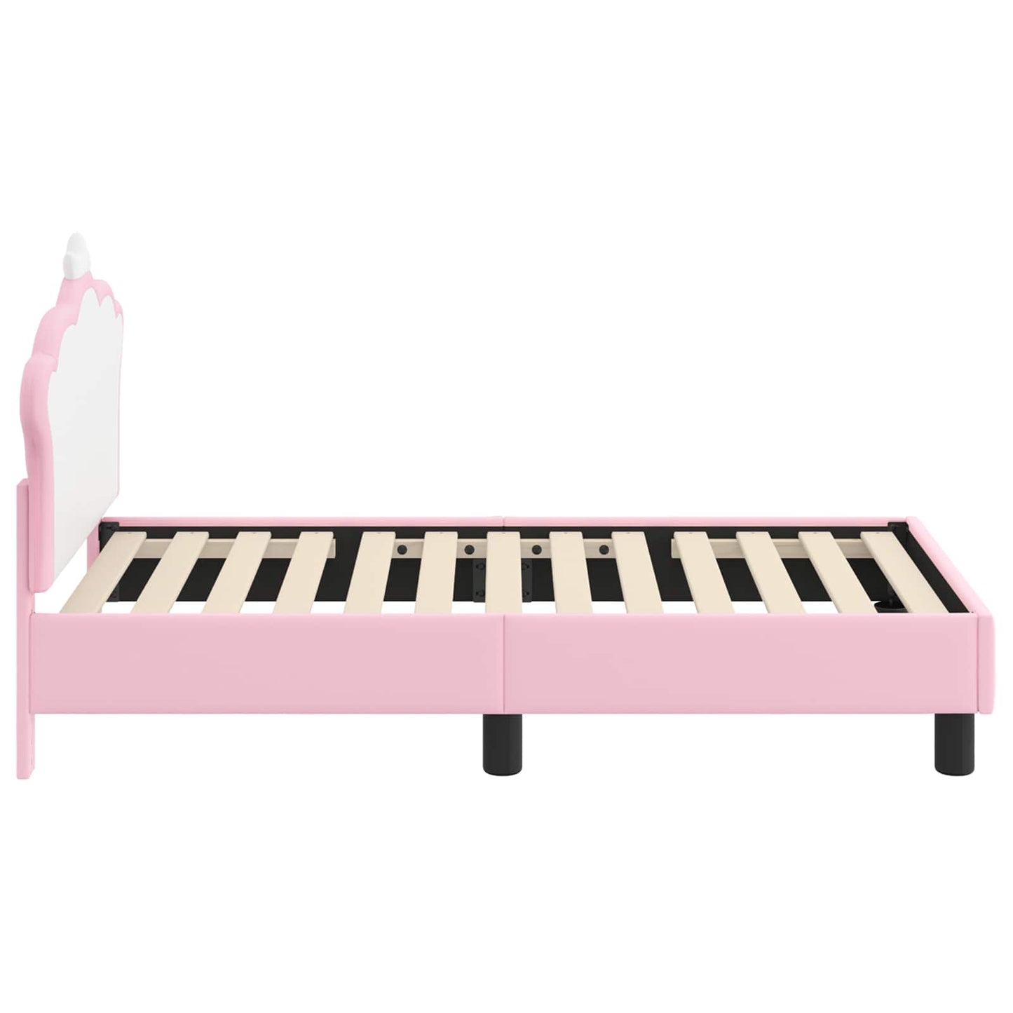 Peuterbedframe met hoofdbord Roze 70 x 140 cm PU