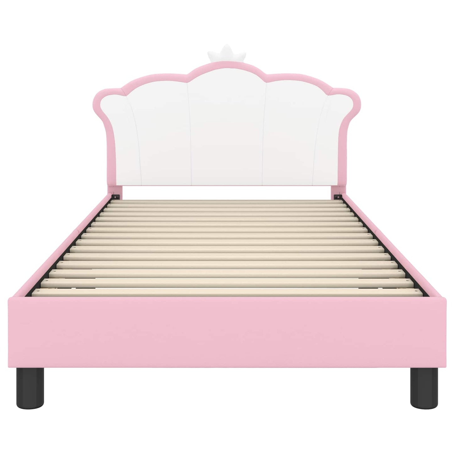 Bedframe voor kinderen met hoofdbord Roze 80 x 200 cm PU is nu te koop bij PeponiXL, paradijselijk wonen!