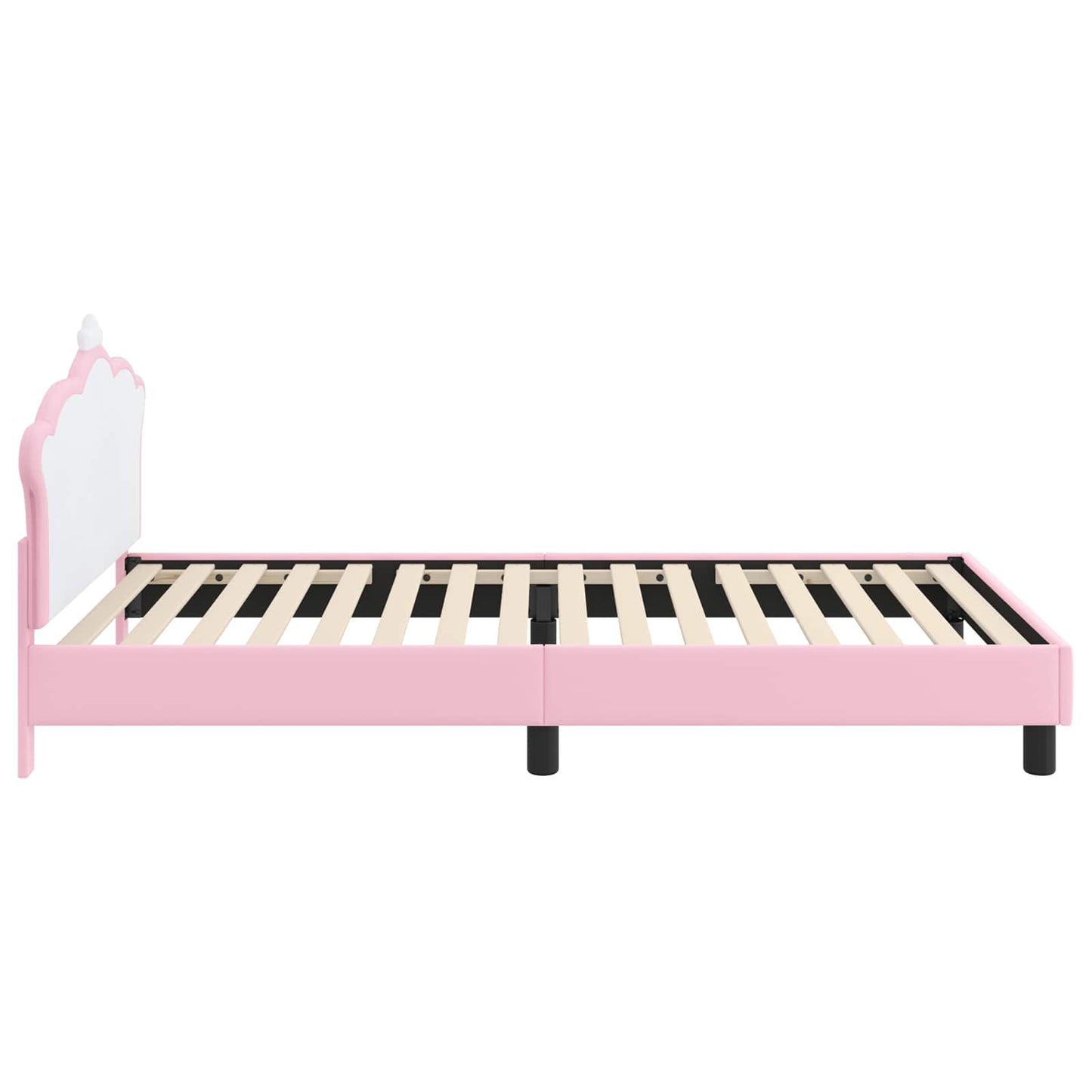 Bedframe voor kinderen met hoofdbord Roze 80 x 200 cm PU is nu te koop bij PeponiXL, paradijselijk wonen!