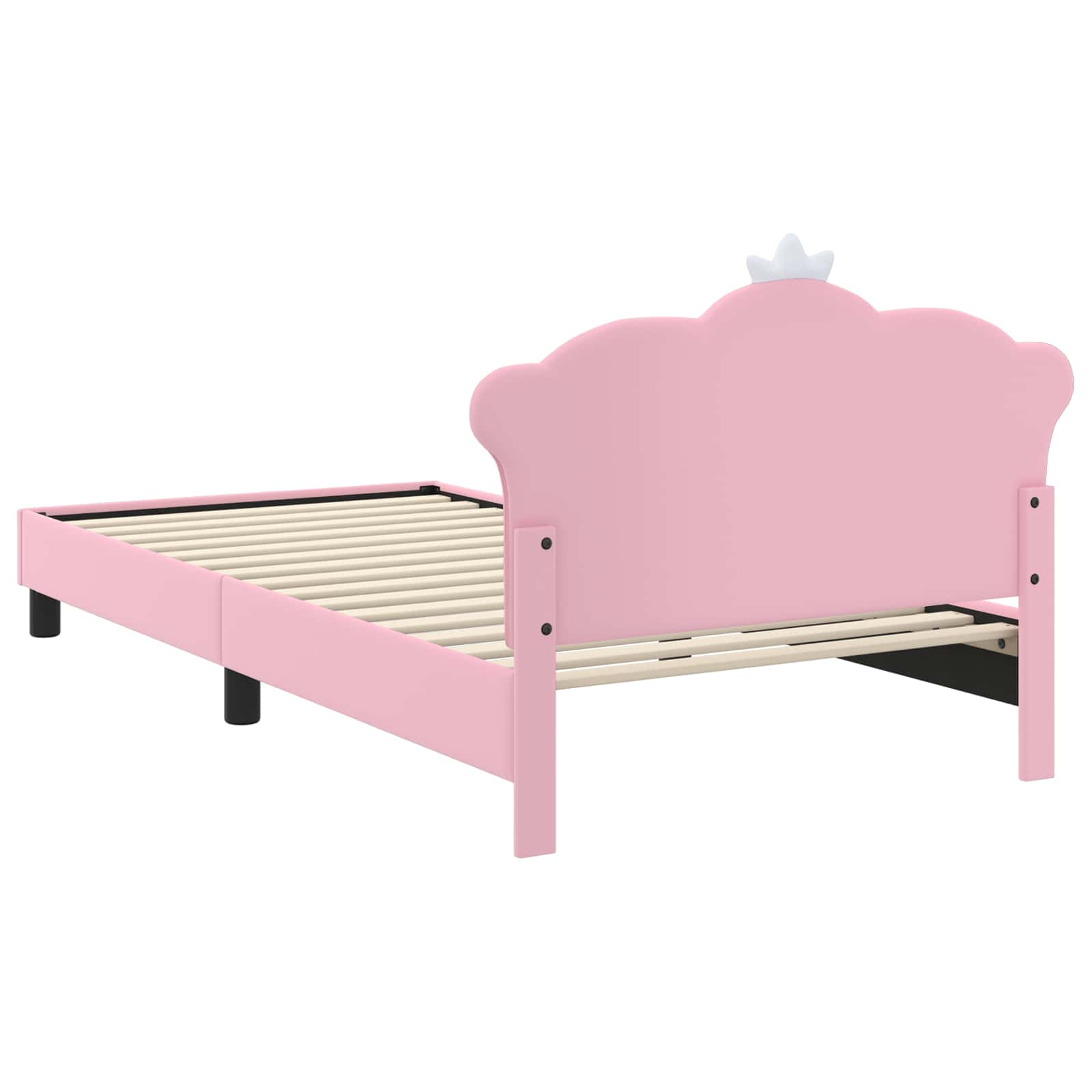 Bedframe voor kinderen met hoofdbord Roze 90 x 190 cm PU is nu te koop bij PeponiXL, paradijselijk wonen!