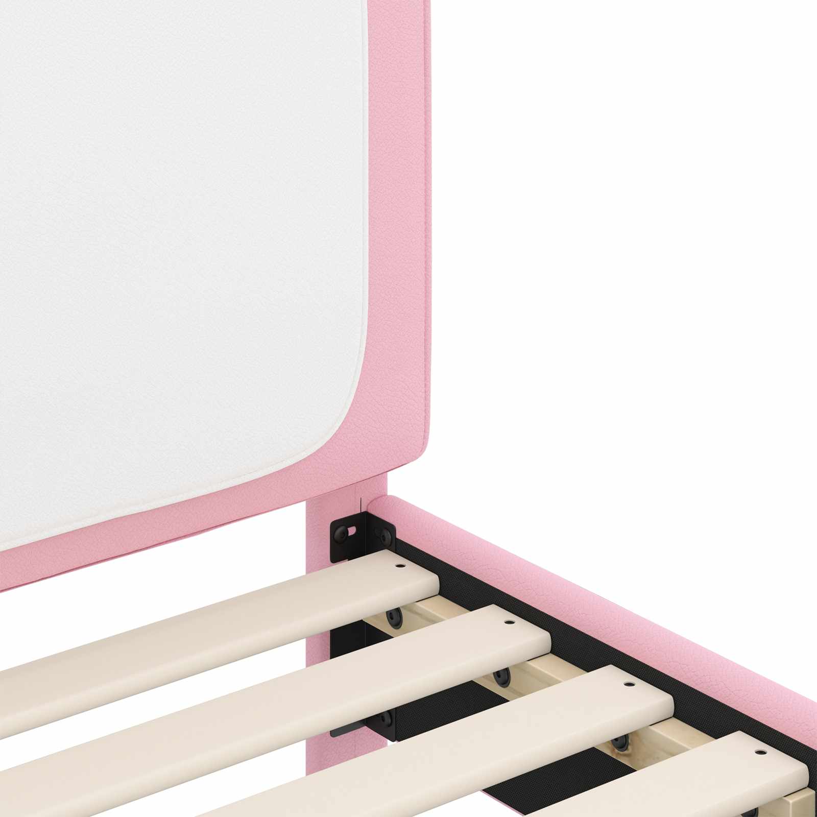 Peuterbedframe met hoofdbord met hoofdeinde Roze 70 x 140 cm PU is nu te koop bij PeponiXL, paradijselijk wonen!
