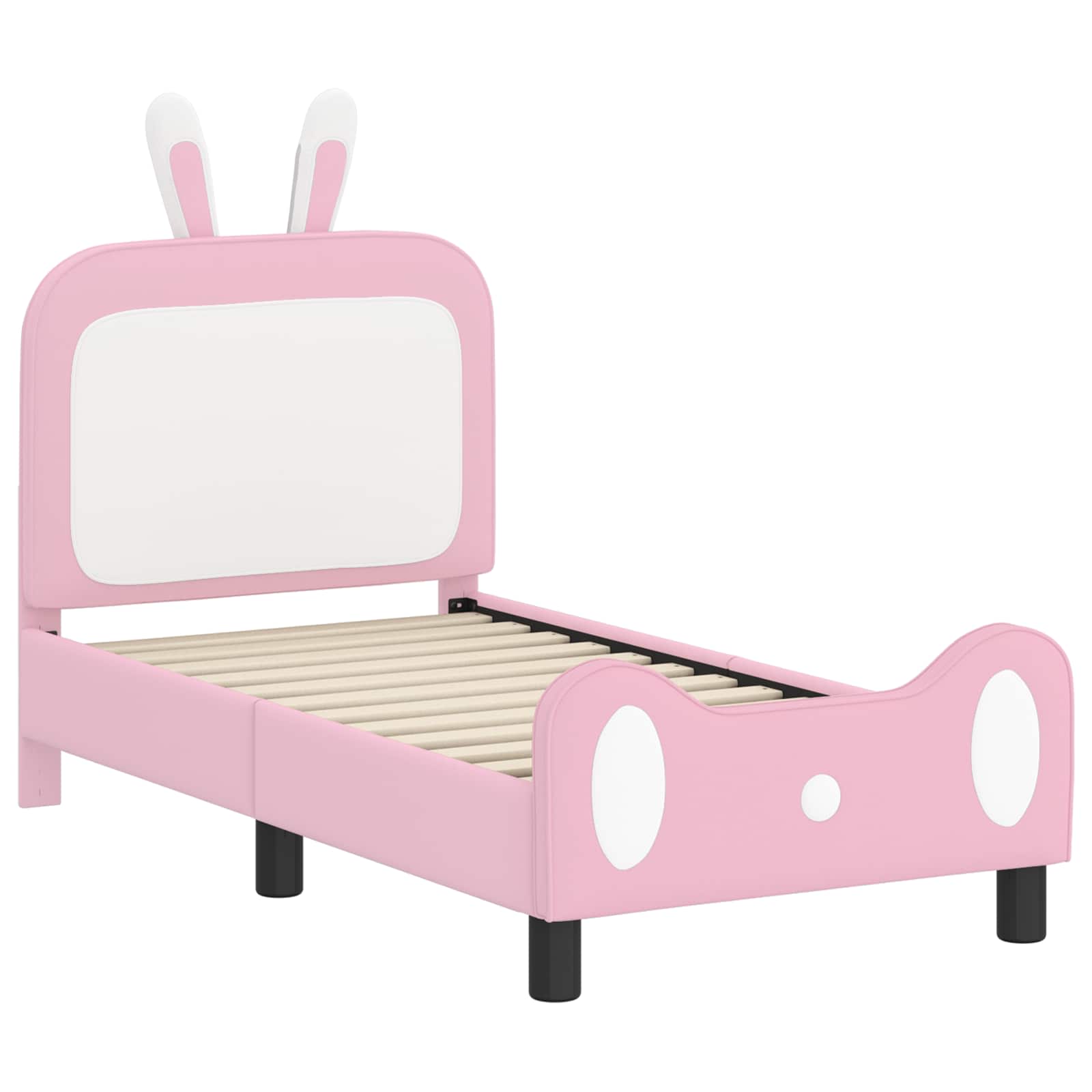 Peuterbedframe met hoofdbord met hoofdeinde Roze 70 x 140 cm PU is nu te koop bij PeponiXL, paradijselijk wonen!