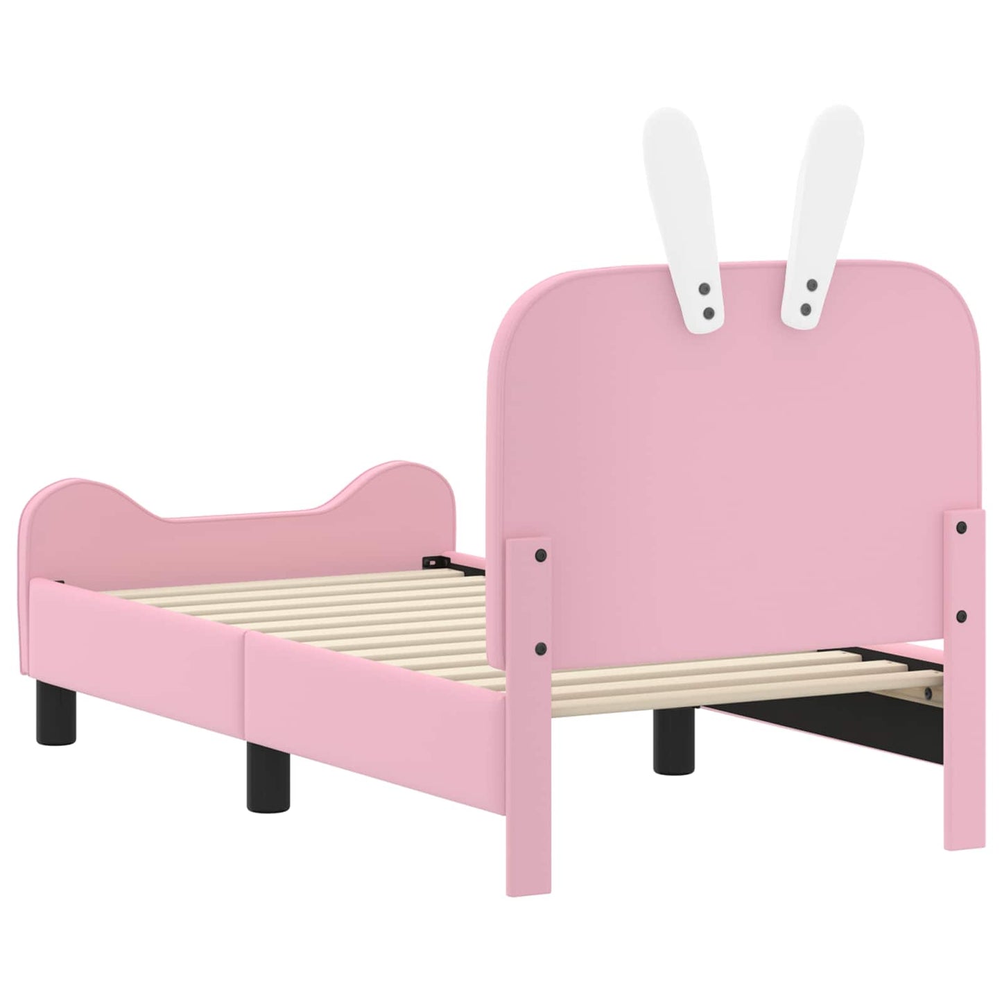 Peuterbedframe met hoofdbord met hoofdeinde Roze 70 x 140 cm PU is nu te koop bij PeponiXL, paradijselijk wonen!